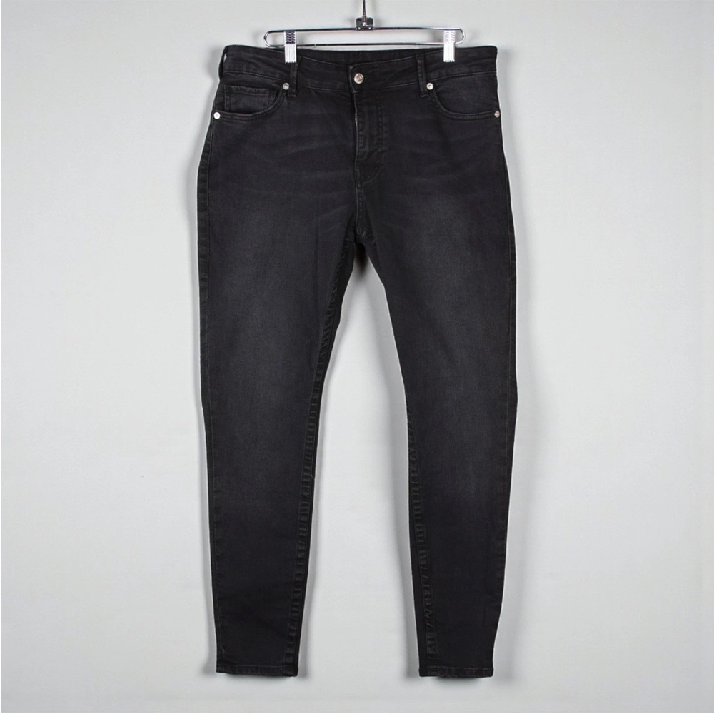 True Religion Jennie Curvy High Rise Skinny Jeans Women 33 Black Denim EUC